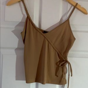 Camel color crop top